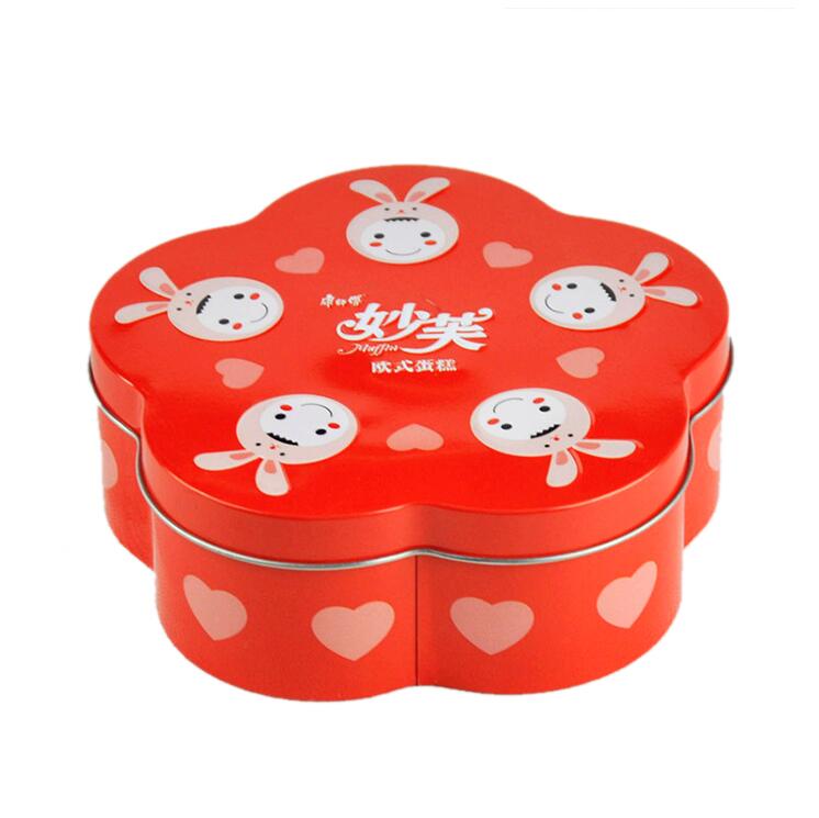 Lovely promotional small tin can fancy chocolate box wedding gift candy box metal