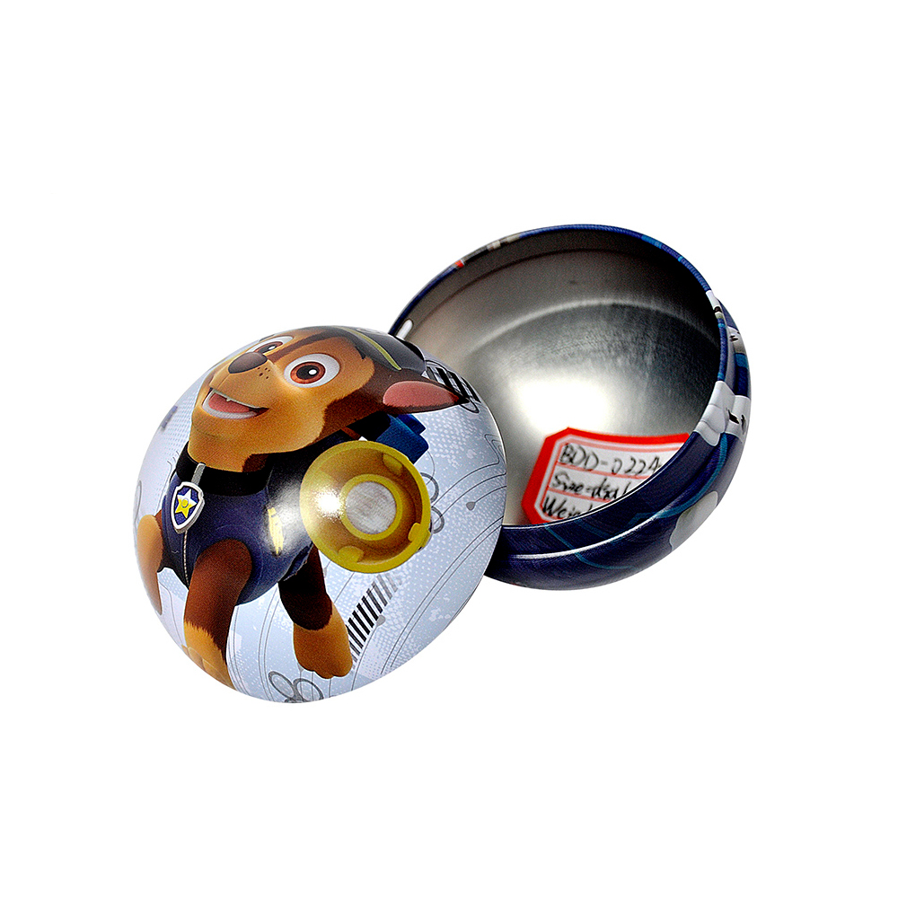 Decorative custom small ball tin gift wrap tin cans tin box candy