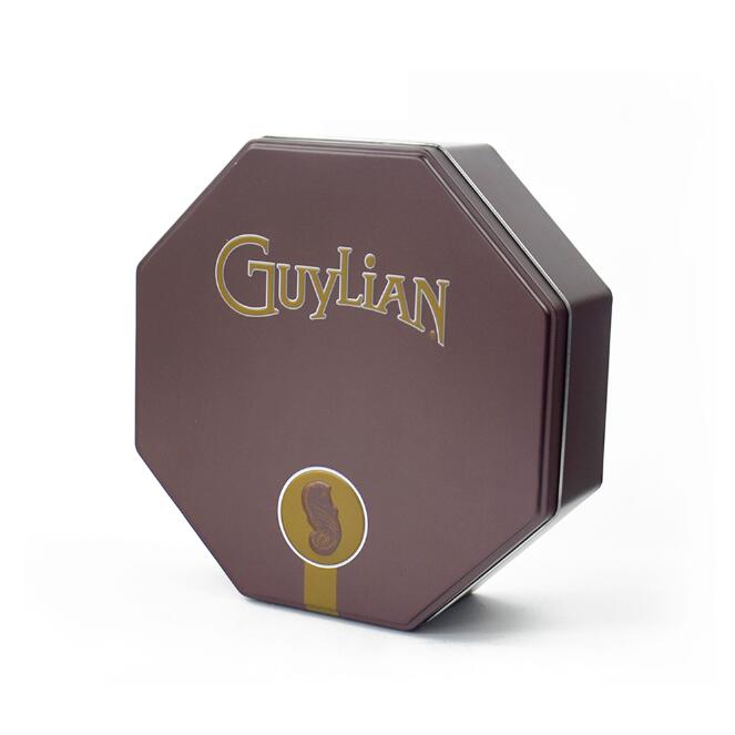 Hexagonal tin box for chocolate packing candy tin box