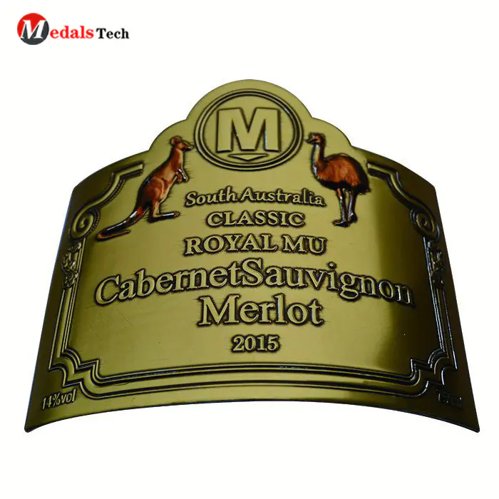 Custom professional engraved letters logo metal nameplates for holder