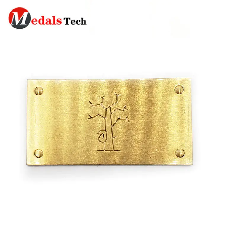 Free sample customized quality brass logo nameplate for furniture,metal tag label,metal wine label