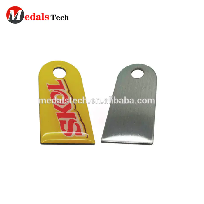 Custom metal cheapp zipper puller charm with printed logo