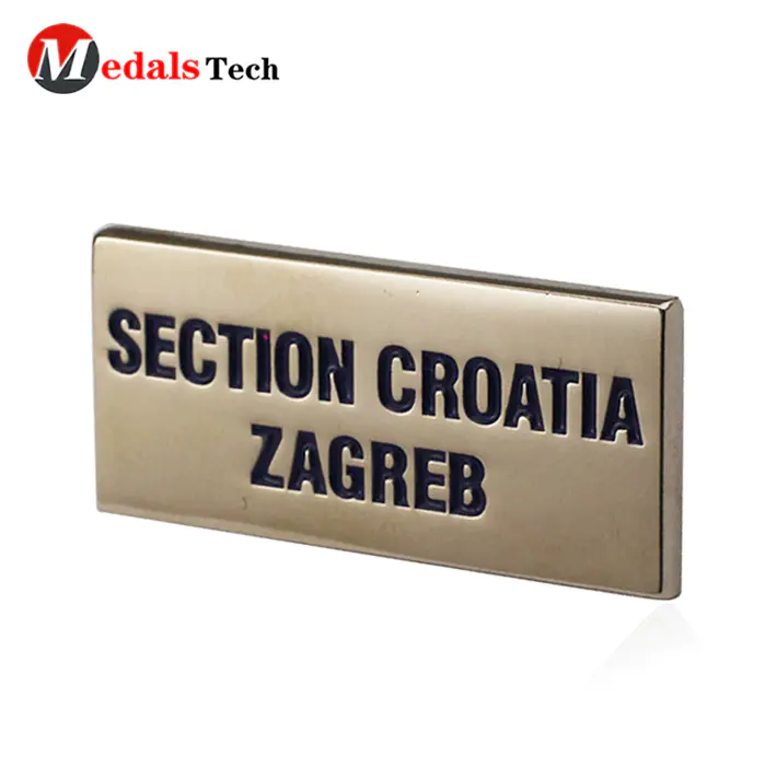 Custom professional engraved letters logo metal nameplates for holder