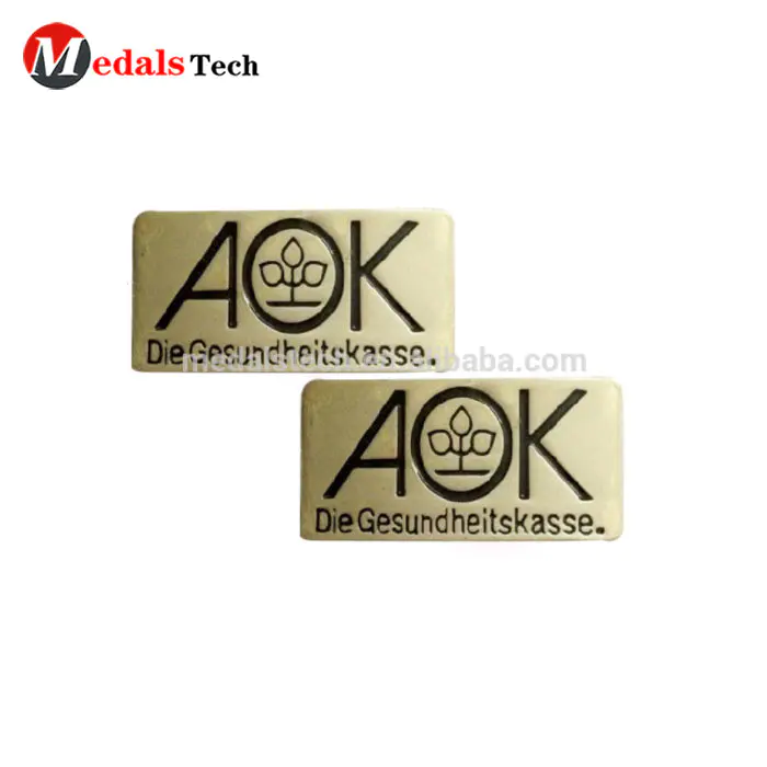 Free design gold plated letter Metal Logo custom Name Plate For Handbags, Metal Label
