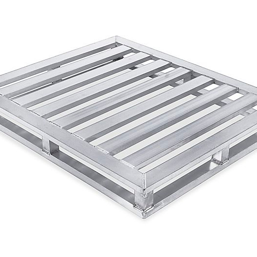 4 Way Block Solid Extruded Deck with Lip Aluminum Pallet Aluminum Pallet
