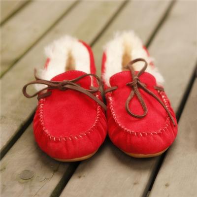 HQS-WS015 OEM/ODM/customization woman's winter driving shoes wool moccasins premium quality sheepskin moccasins