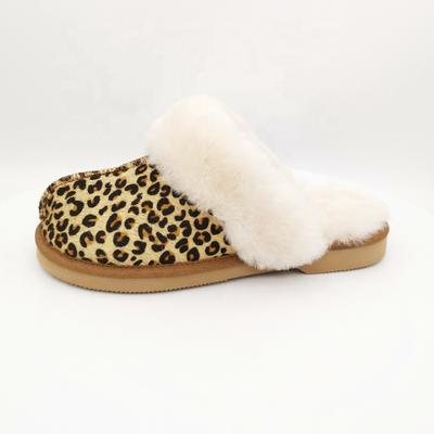 HQS-WS004 Factory hot sale custom premium qualitylamb fur slippers winter genuine two face sheepskin slippers for girls
