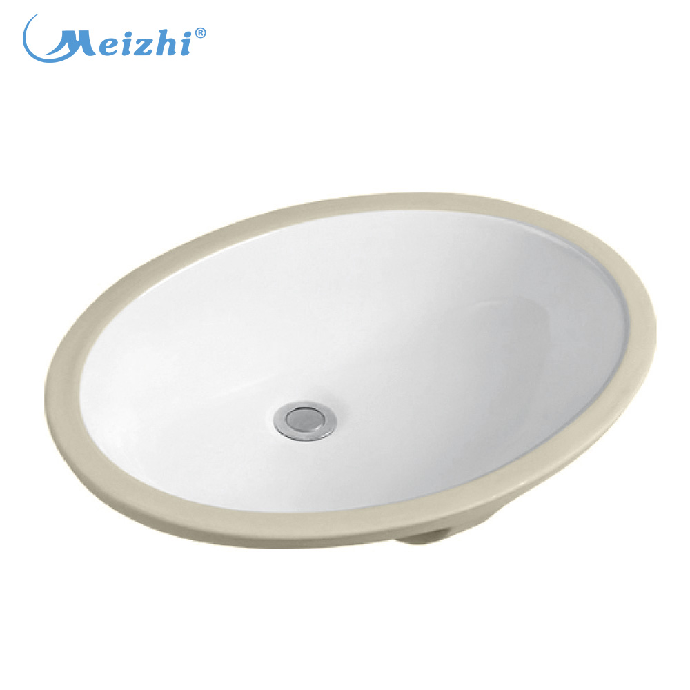 Ceramic one piece bathroom sink and countertop