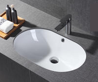 Bathroom ceramic size of oval wash basin under counter
