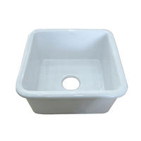 Square ceramic above counter kitchen basin