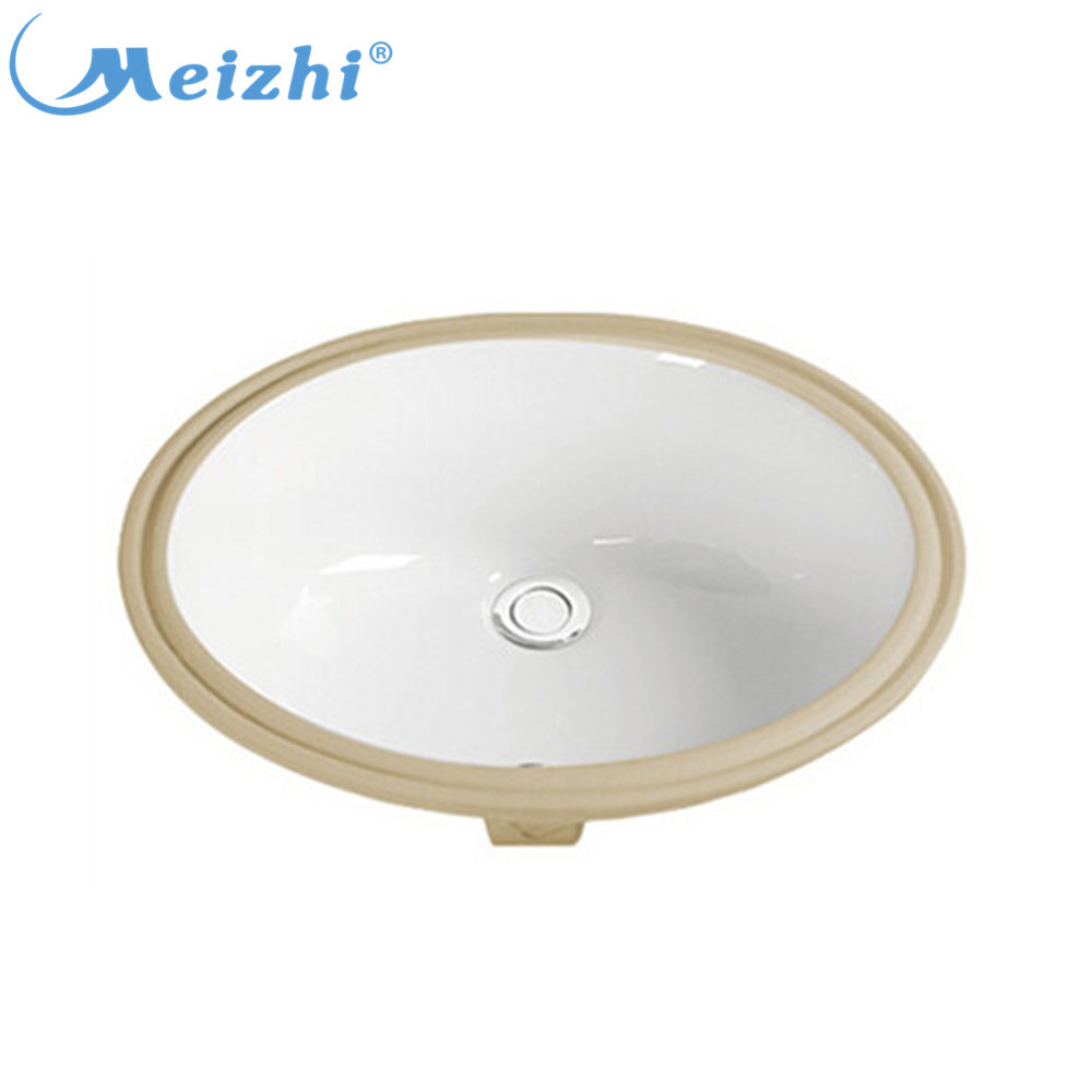 Under mounted ceramic oval counter wash basin