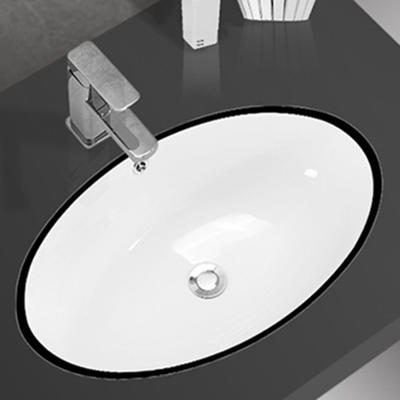 Modern lavatory ceramic oval under conter washing basin hotel sink