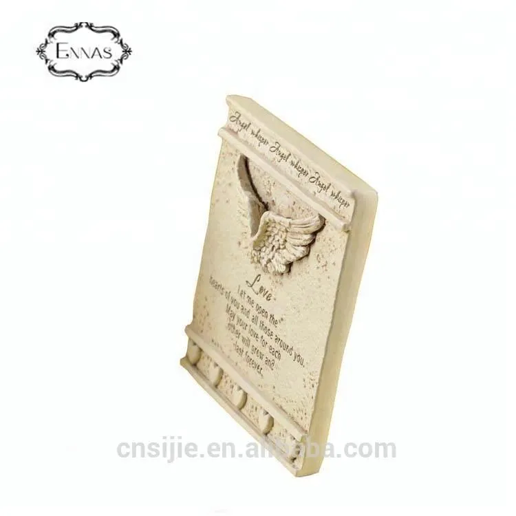China factory wholesale resin square love plaque decoration