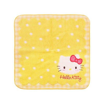 custom logo cotton hellokitty baby jacquard design cartoon small cotton hand towel set gift kids baby