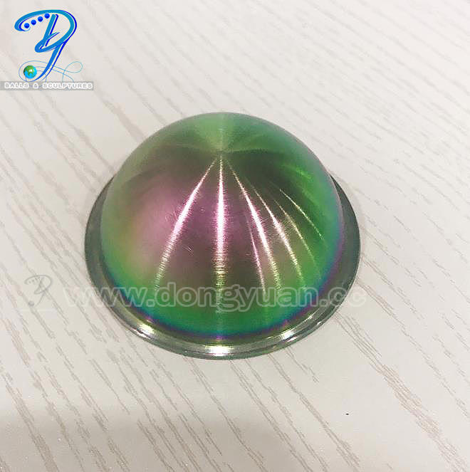 Iridescent Rainbow Color Stainless Steel Half Ball