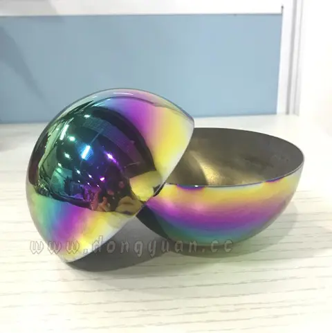 Iridescent Rainbow Color Stainless Steel Half Ball