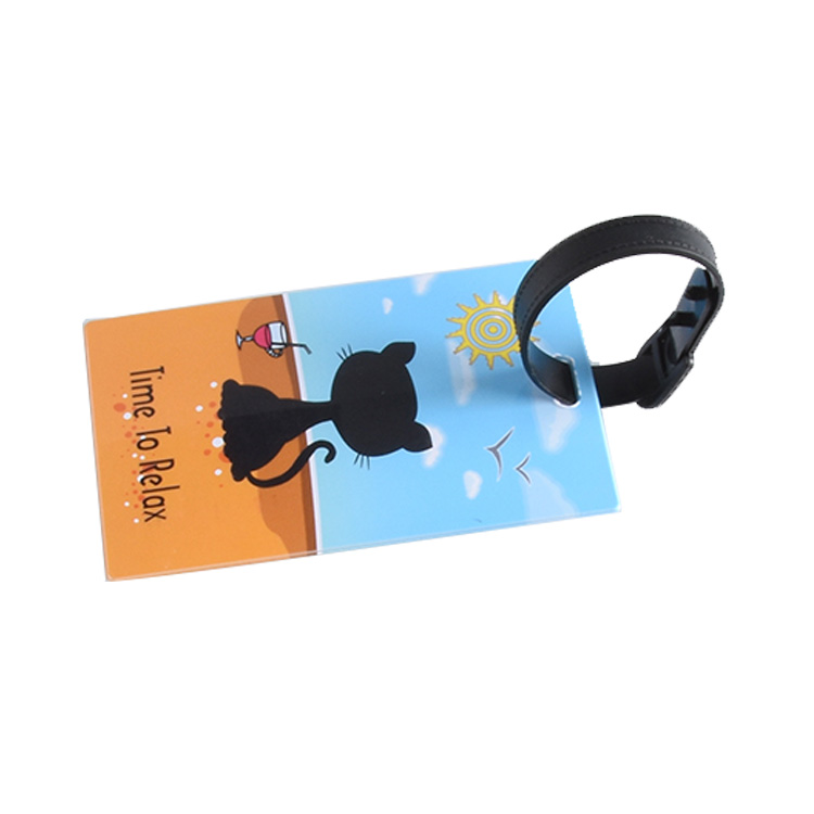 2020 Wholesale Clear Pvc Cruise Tag Holder Luggage Plastic Luggage Tags