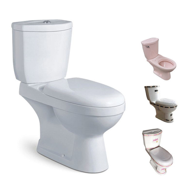 Comfort height two piece Twyford close couple toilet with soft closing seat cover