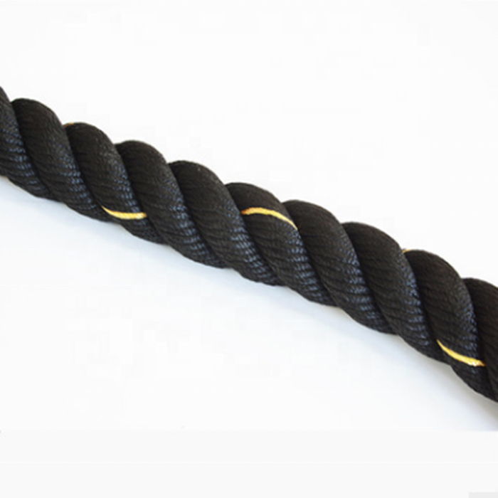 Polyester battle fitness ropes with molded handlesSanTong