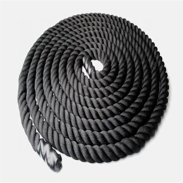 Polyester battle fitness ropes with molded handlesSanTong