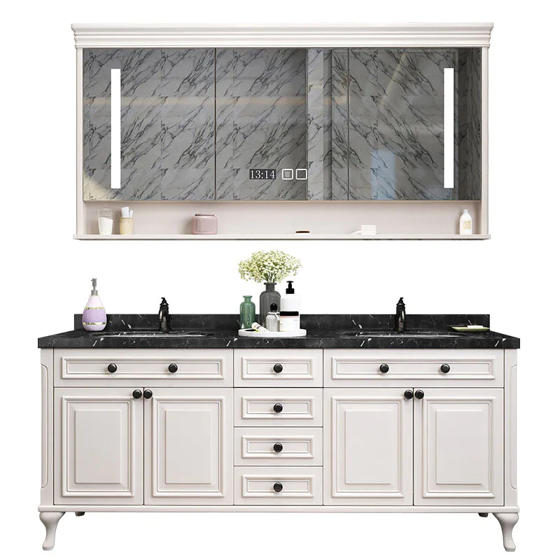 American bathroom vanity floor solid wood bathroom cabinet smart mirror cabinet washbasincombination toilet washstand