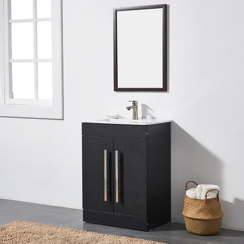Small modern minimalist washbasin wall bathroom cabinet vanity