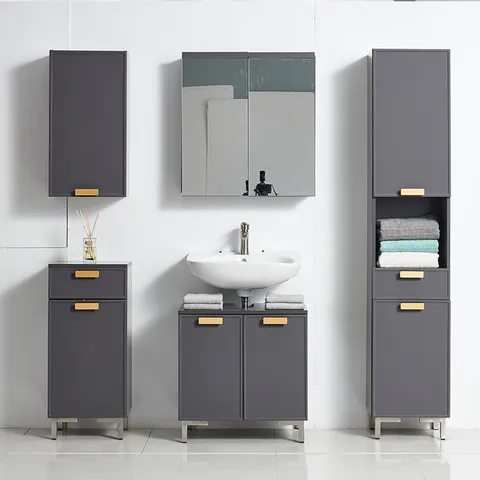 Small modern minimalist washbasin wall hanging bathroom cabinet vanity