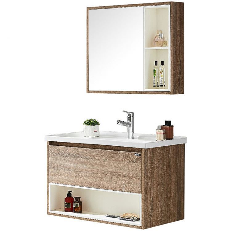 Good Reputation Low Price Square Mirror PVC Bathroom Vanity Cabinet