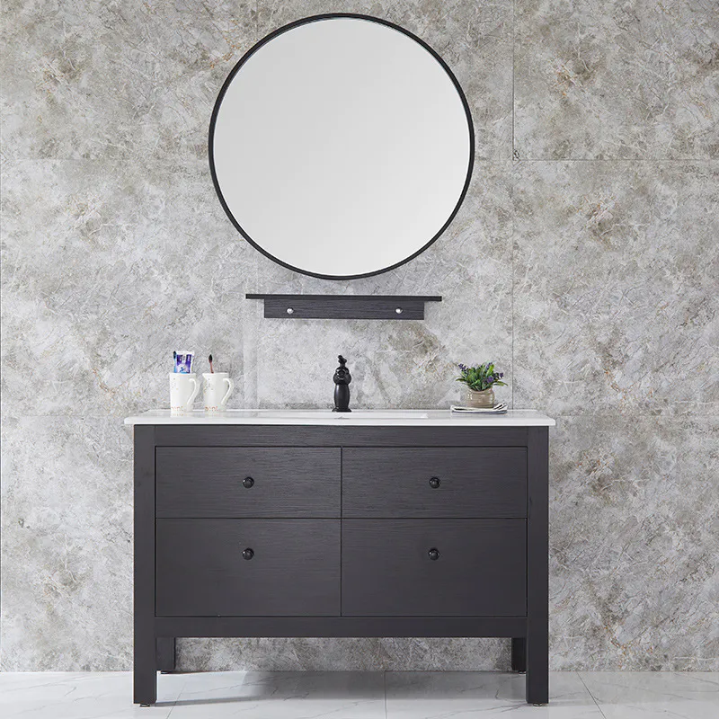 Factory direct wholesale Nordic bathroom vanity combination American floor bathroom sink washbasin cabinet