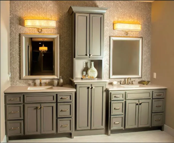 Sanitary Modern Luxury Double Bathroom Vanity Design