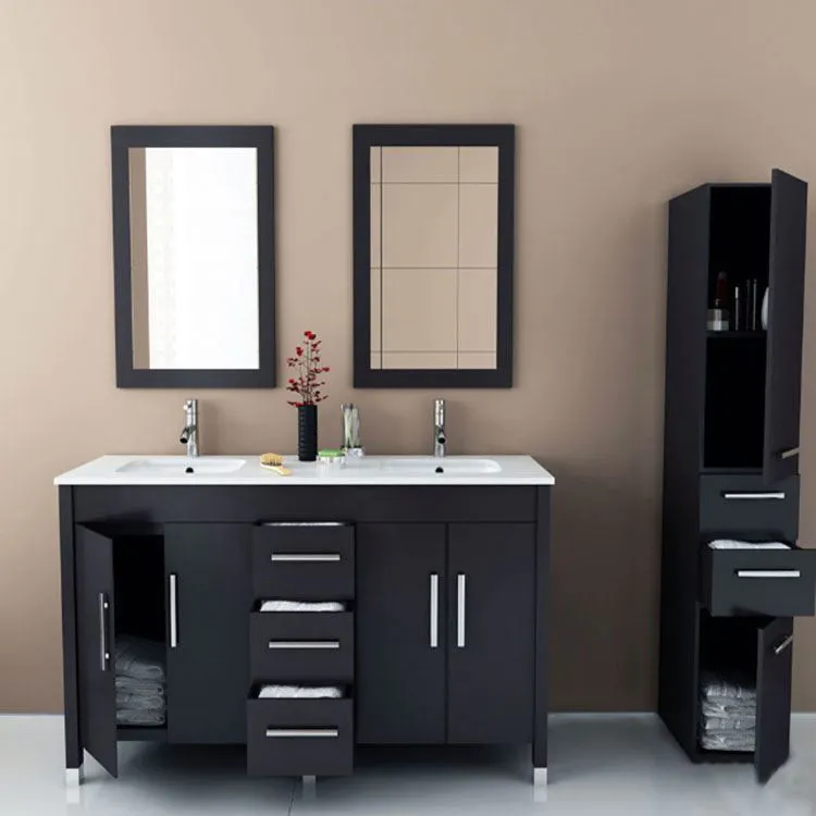 High Quality Rustic Solid Wood Bathroom Sink Cabinet