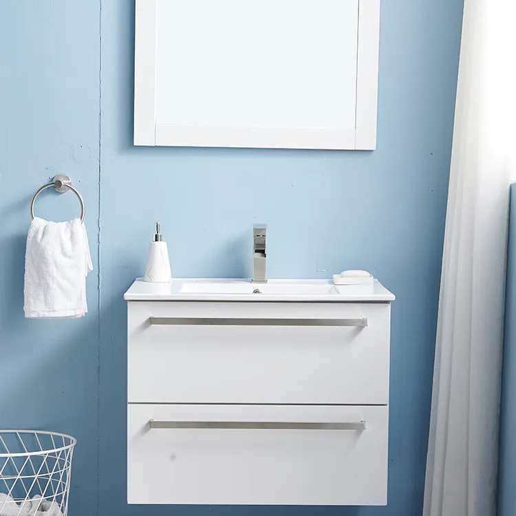 small modern minimalist washbasin wall hanging bathroom cabinet vanity