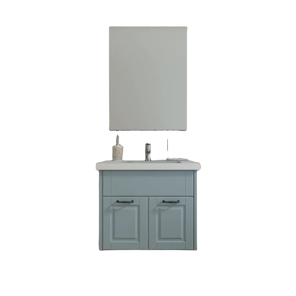 Small apartment walnut bathroom vanit cabinet combination washbasin modern minimalist washbasinwall hanging cabinet