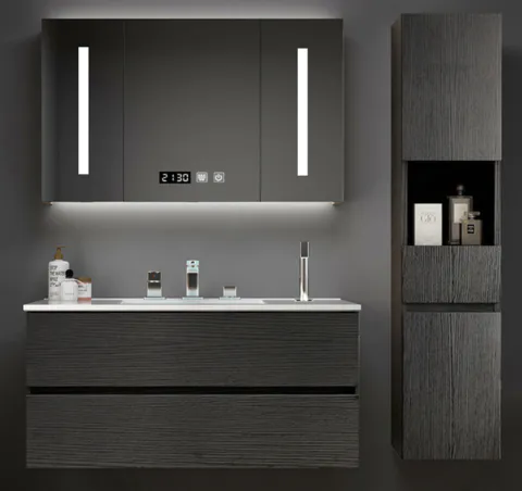 New Modern Cabinets Solid Wood Wall Hung Designs Bathroom Vanity