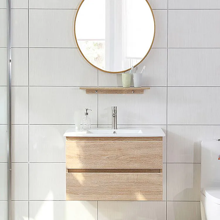 Luxury Wall Hung Bathroom Bath Vanity Basin Cabinet Accessories With Vanity Mirror