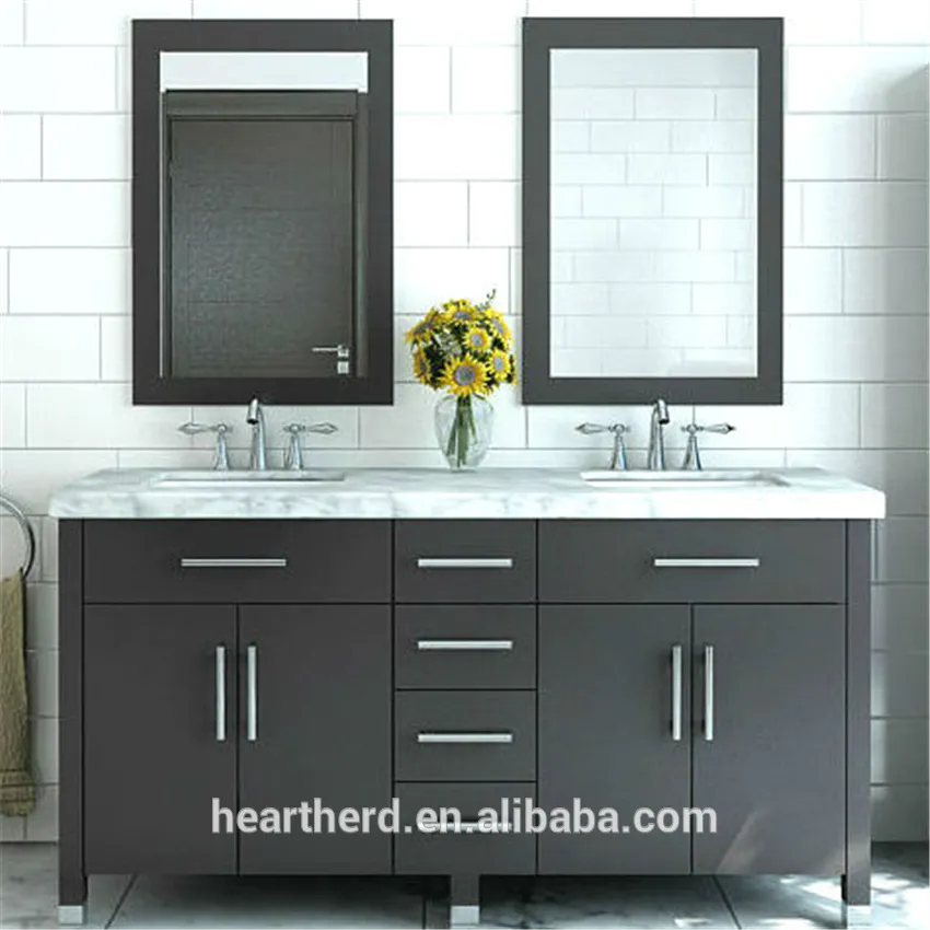 High Quality Design European styleHanging Wall Mount Bathroom Cabinet solid wood Bath Vanity
