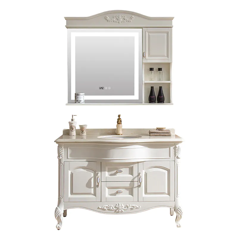 Washbasincabinet combination bathroom floor-standing custom American solid wood smart mirror cabinet bathroom vanity