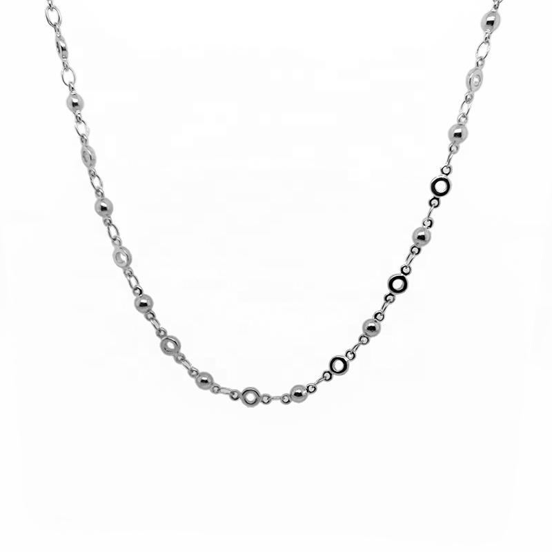 product-BEYALY-Lobster Clasp Chain Jewelry Stainless Steel, Beads And Circles Link Chain-img-2