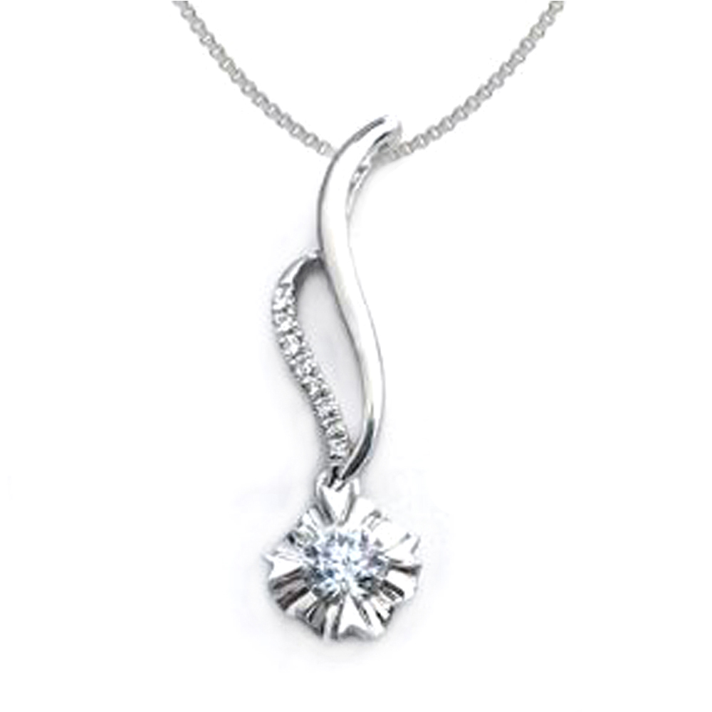 Shiny cubic zircon silver elegant jewels necklaces