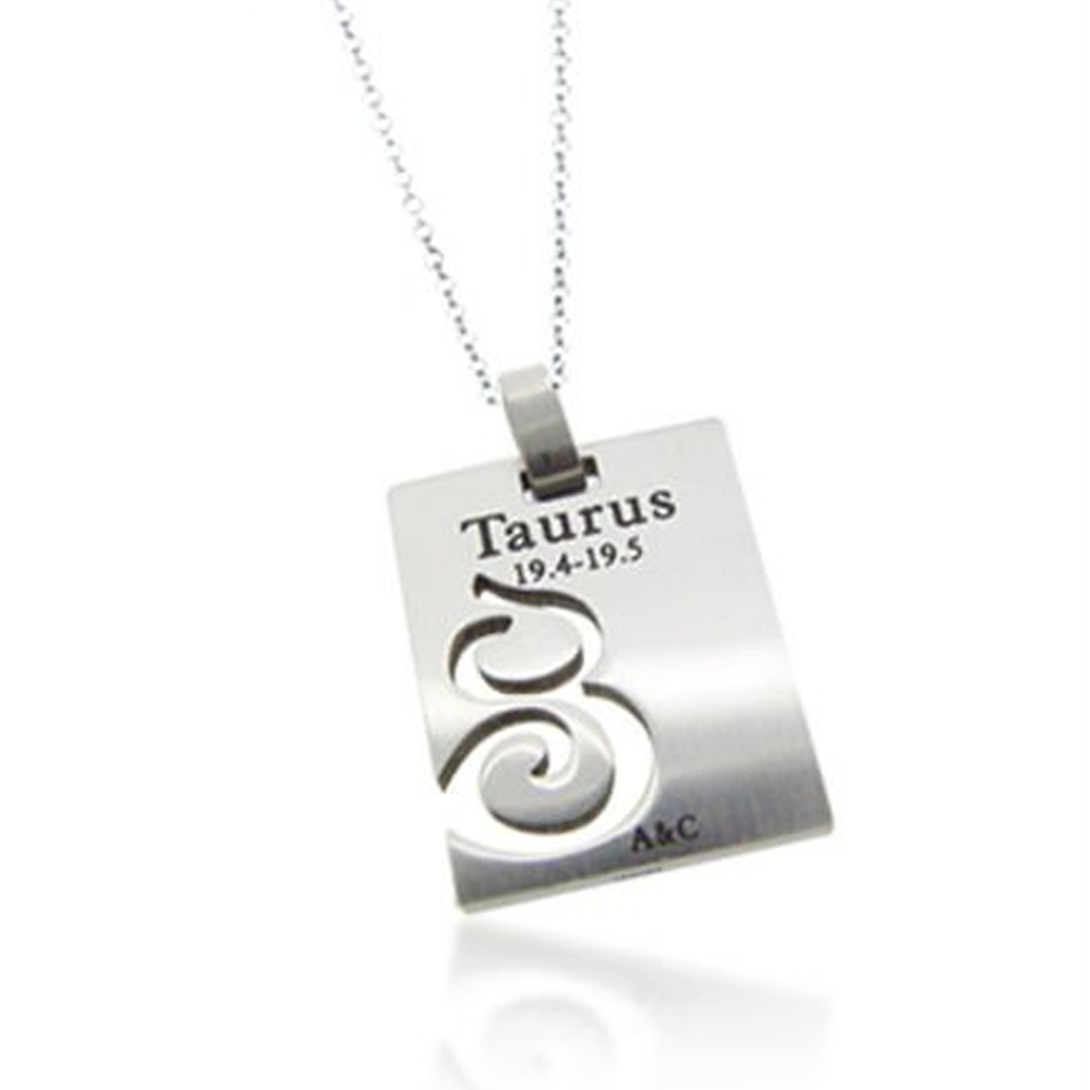 Zodiac tungsten pendants for the Taurus star signs
