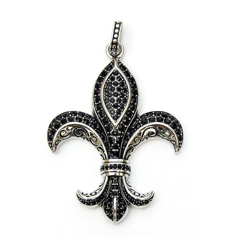 product-Stainless Steel Crusader Flower Diamond Pendant For Men And Women-BEYALY-img-3