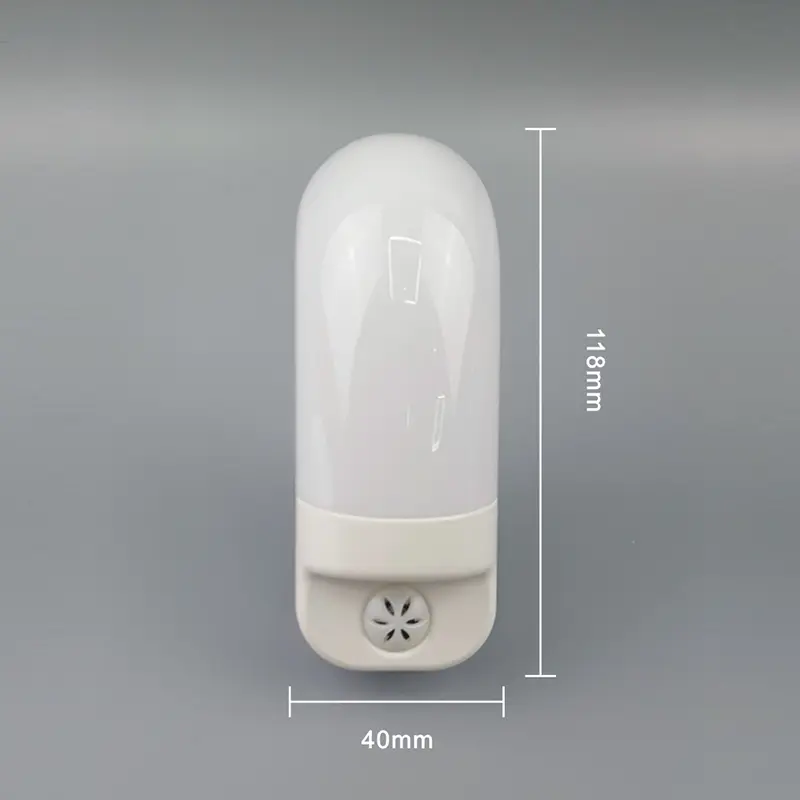 A88 EU UK Flat plug mini sensor control ABS material dusk to dawn night light lamp for room