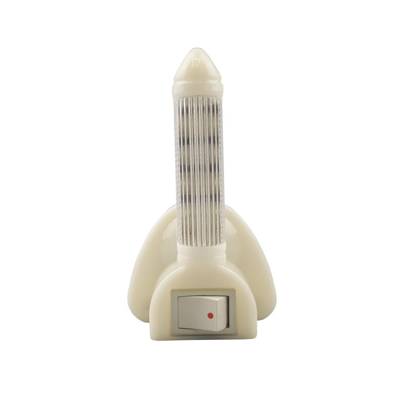 Popular A56-K OEM rocket shape bedroom mini LED plug in CB CE ROHS night light for baby bedroom Nursery