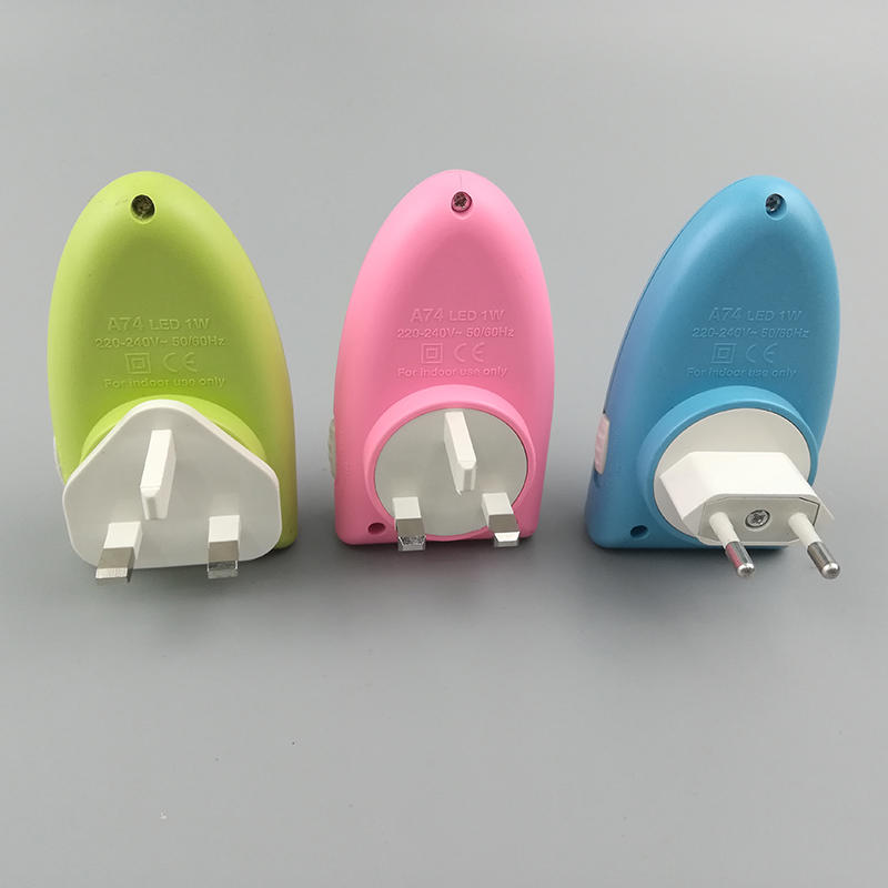 night light plug in wall lamp with on off A74 EMC LVD ROHs SAA smart sensors led baby kids
