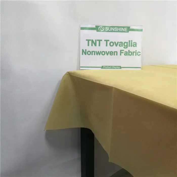 high quality disposable nowoven fabric packaging pp table cloth/fabric table cloth