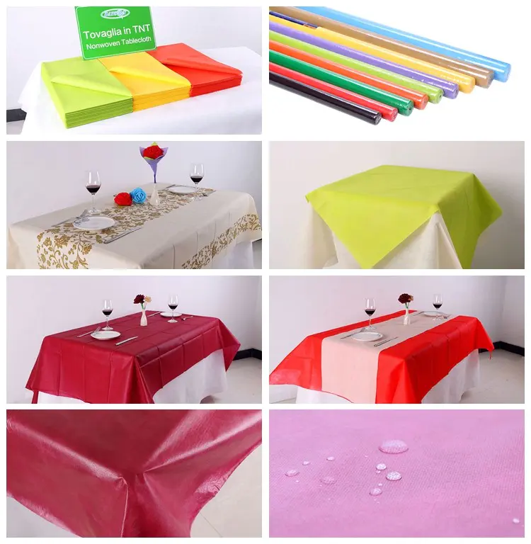 Fascinating and colorful PP spunbondedNonwoven fabric pre-cut table cloth
