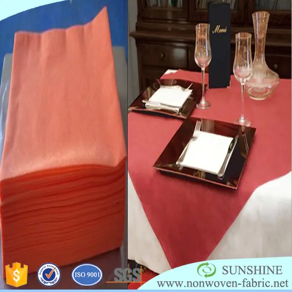 Disposable Table Cloth (PP Non-woven) spunbond polypropylene/PP dot nonwoven tablecloth/TNT non woven table cover size 1mx1m