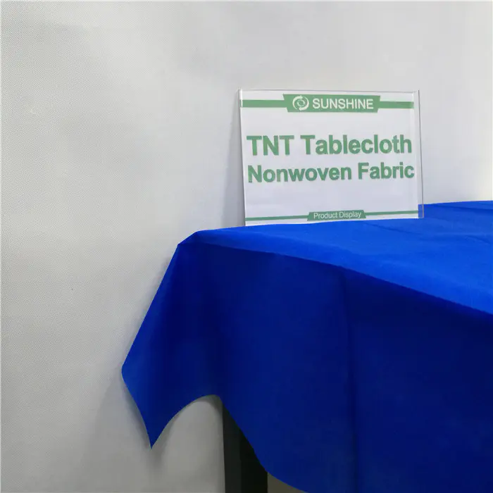 PP Non woven TNT fabric use colorful disposable nonwoven tablecloths