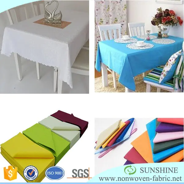 Eco-Friend Waterproof Pp Nonwoven Table Cover Fabric Manufacturer Biodegradable Pp Colorful Nonwoven Fabric