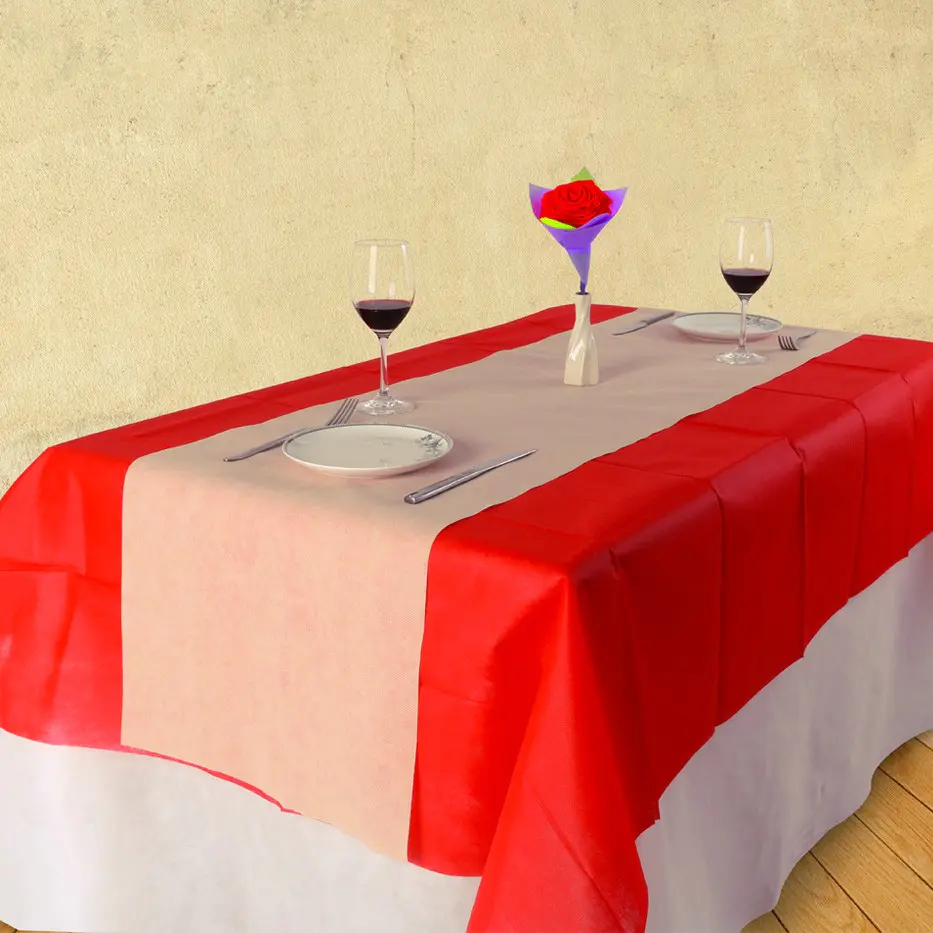 Factory supply Colorful TNT Non Woven Table Cloth
